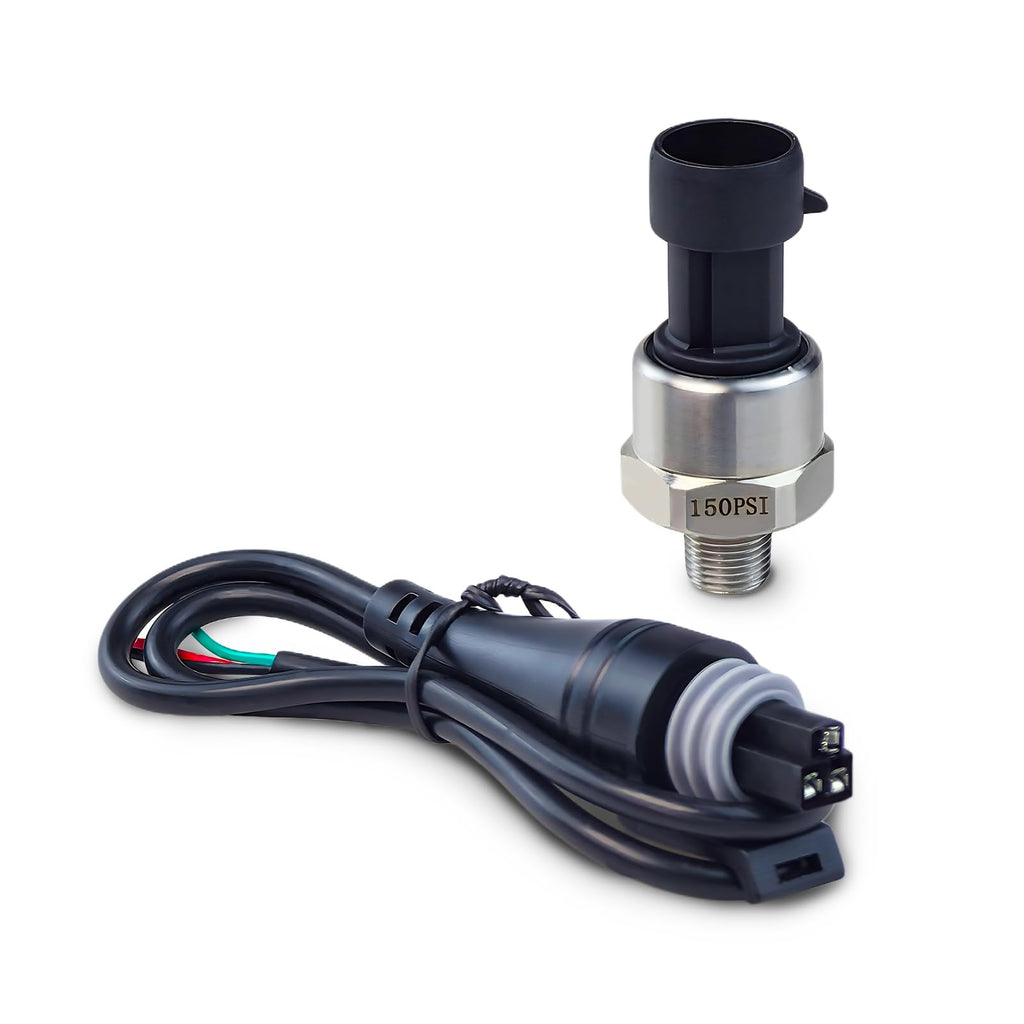 Flylin 150PSI Pressure Transducer Sender Sensor with Connector 1/8"-27 NPT