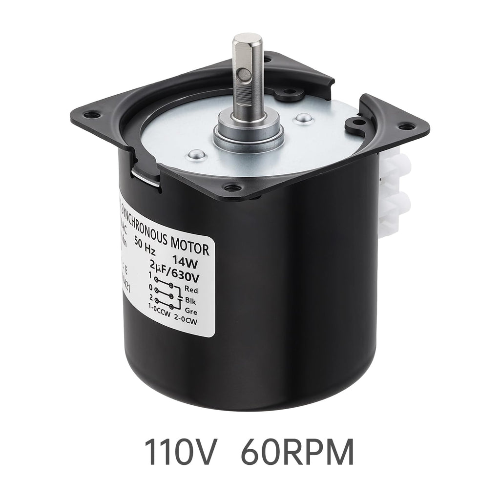 ZVKV 60 RPM AC Motor Synchronous Gear Motor 110V 60KTYZ CW/CCW High Torque Permanent Magnet Micro Electric Motor