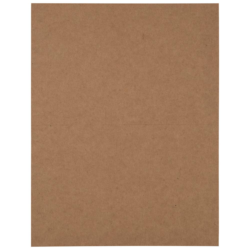 Shipping Labels - Half Page - 5 1/2 x 8 1/2 - Brown Kraft - 50/Pack