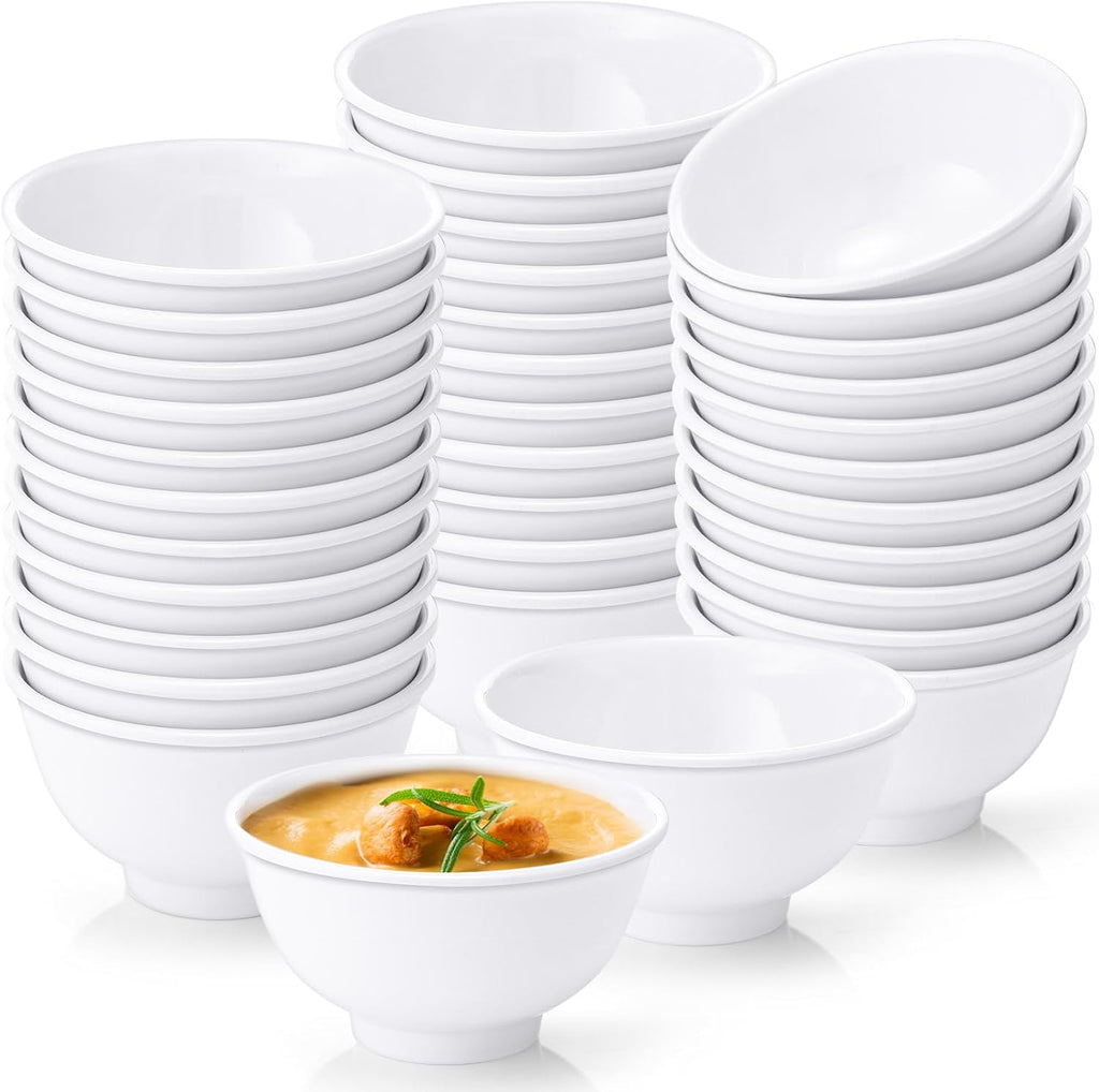 36 Pcs Soup Bowls Unbreakable Cereal Salad, 10 oz, White