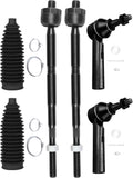Front Inner Outer Tie Rod w/Boot for Chevy Equinox, for GMC Terrain 10-17