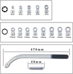 15PCS Auxiliary Idler Belt Tensioner Pulley Tool Kit Serpentine Timing Belt Wrench Removal Tool Set Engine Timing
