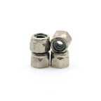 RACOFSB 24 Pcs Fingerboard Locknuts Professional Self Lock Nuts with Nylons Insert (Silver)