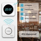 Restaurant Pager System 2 Receivers & 16 Waterproof Call Buttons