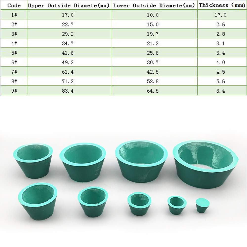 9 Count Buchner Funnel Flask Adapter Set, Filter Adapter Cones Set