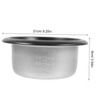 Nonstick Rice Cooker Inner Pot Replacement 1.5L Silver Aluminum
