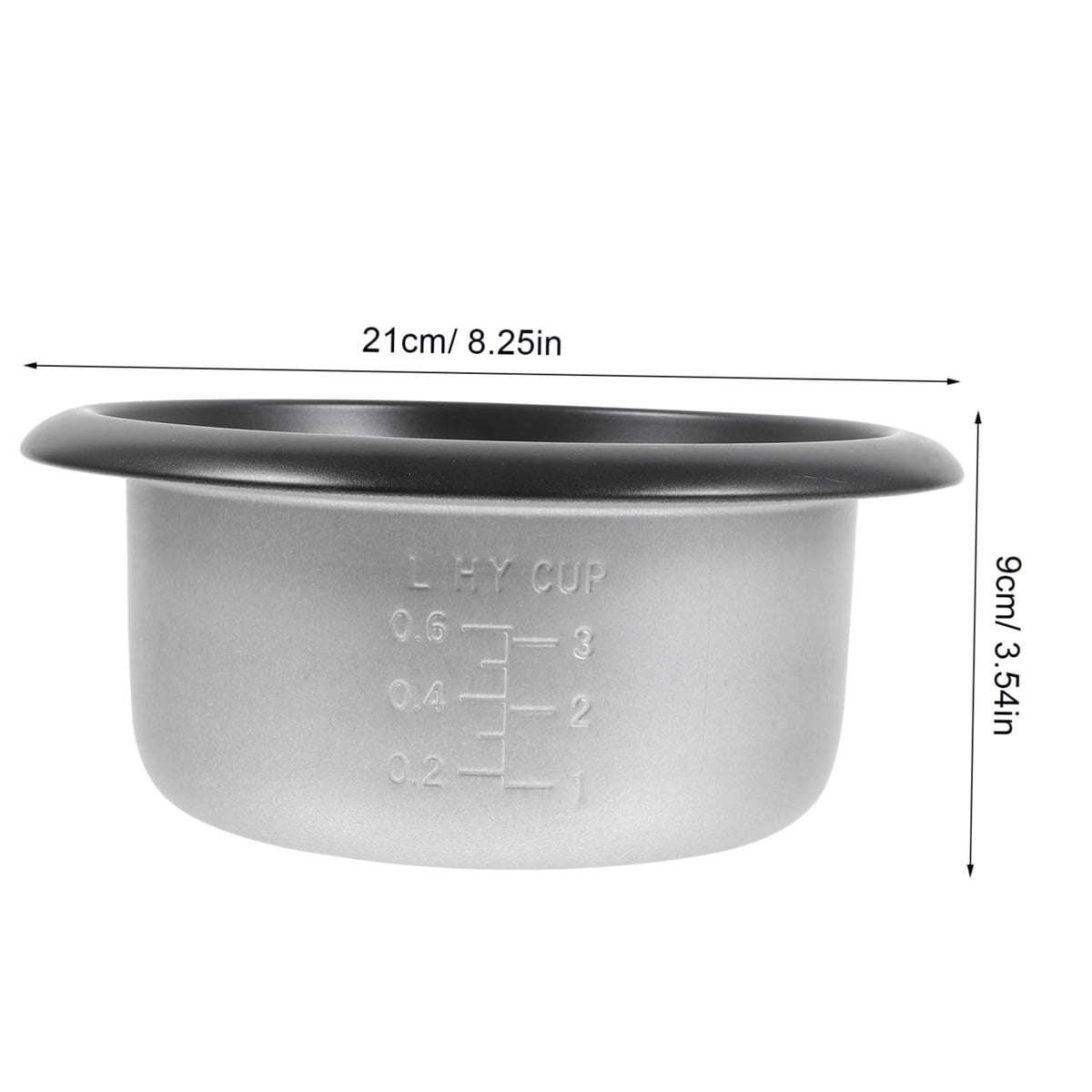 Nonstick Rice Cooker Inner Pot Replacement 1.5L Silver Aluminum