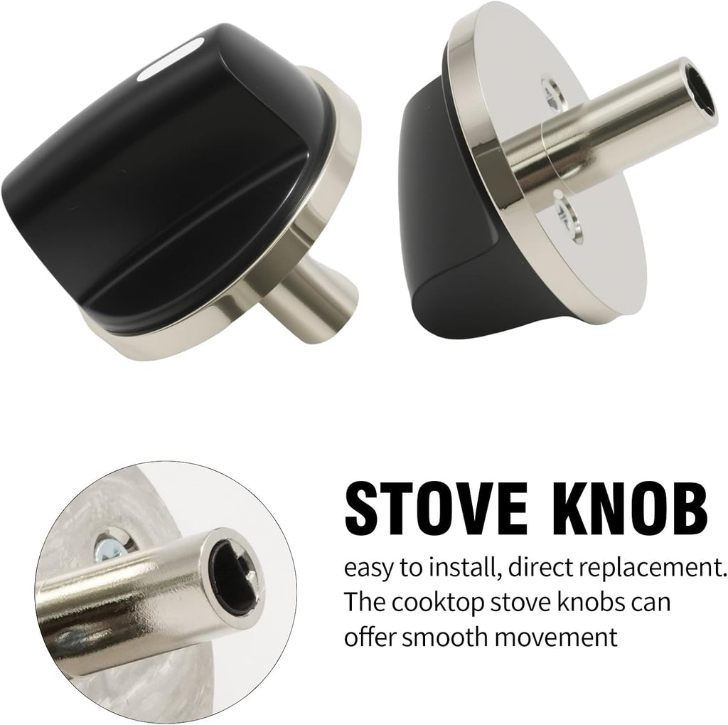 5 Pack 00650847 Cooktop Stove Knobs Replacement for Bosch Cooktop Range Oven NGM3054UC, NGM3054UC-01, NGM3654UC, NGM3654UC-01, NGM5054UC, NGM5064UC Burner Control Knobs