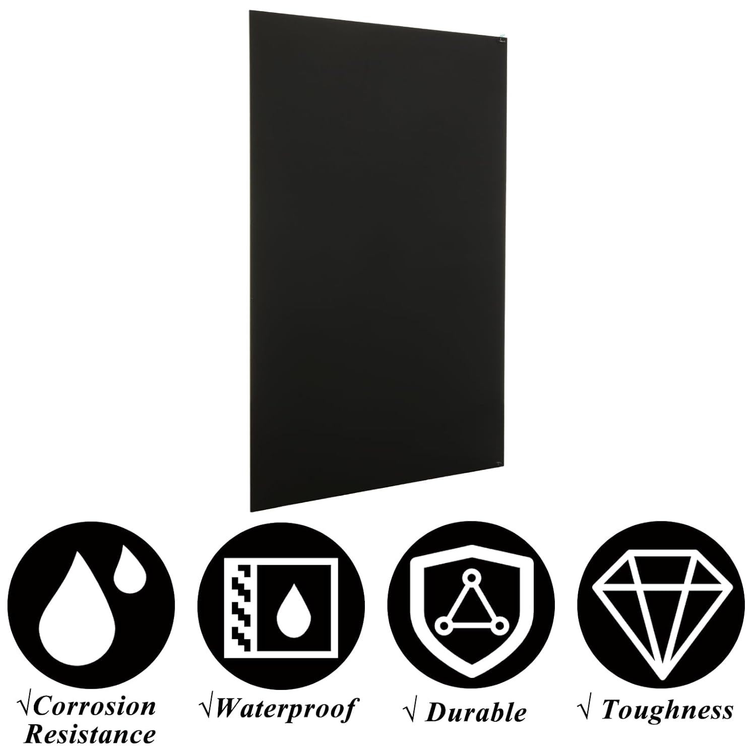 3 Pack 5052 Anodized Aluminum Sheet Metal 12 x 8 x 1/32 Inch Black Rectangle Aluminum Metal Plate Engraving Blanks