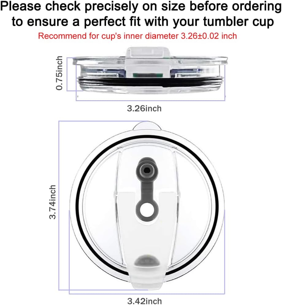 16oz Cups Replacement Lids, Splash Resistant Lid & Straw Friendly