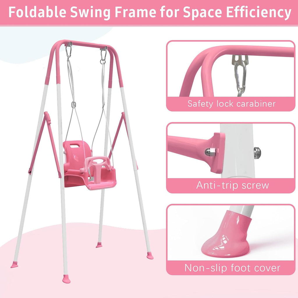 Multifunctional Toddler Swing, Foldable Baby Swing Outdoor & Indoor Use, Easily Installable and Storable Swing Sets