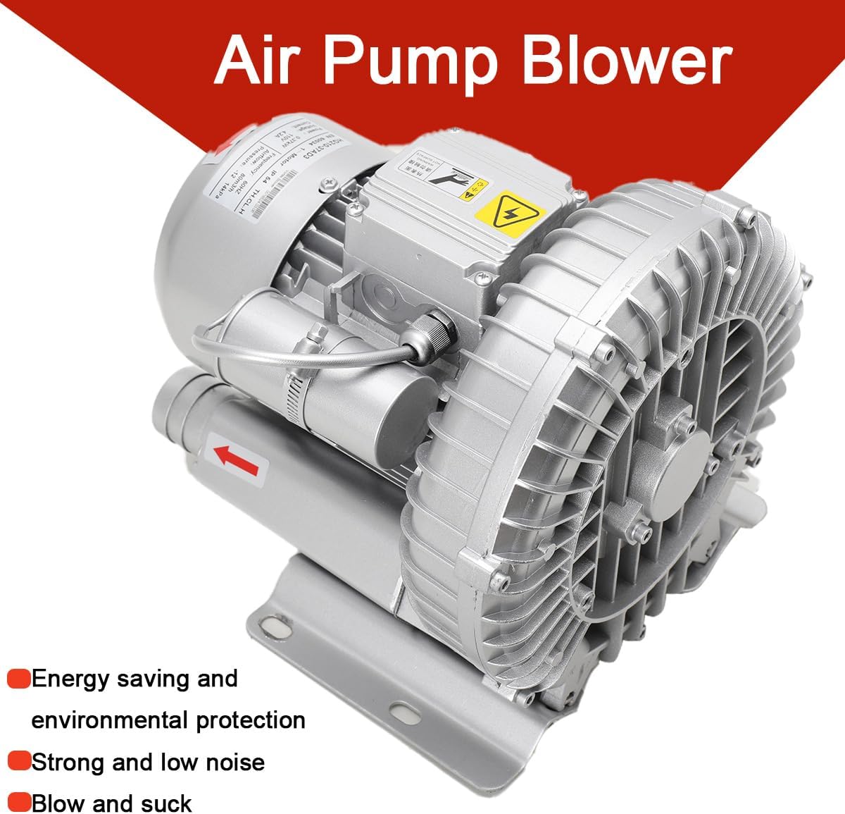 Regenerative Blower, High Pressure Vortex Ring Blower Single Phase 370W