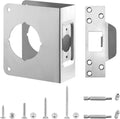 U 9553 Door Reinforcement Plate Kit for 1-3/4" Doors, 2-3/8" Backset | Stainless Steel ,Includes Door Strike Plate