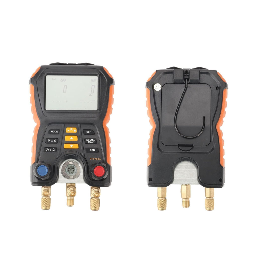 HVAC Manifold Digital 2-in-1 Meter for Air Conditioning Heat Pump Systems Temperature Test Tool Refrigeration Systems