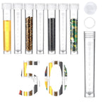 50PCS 10ml Plastic Small Vials with Screw Caps Sample Tubes Cryotubes,PP Material, Free from DNase, RNase, Human DNA