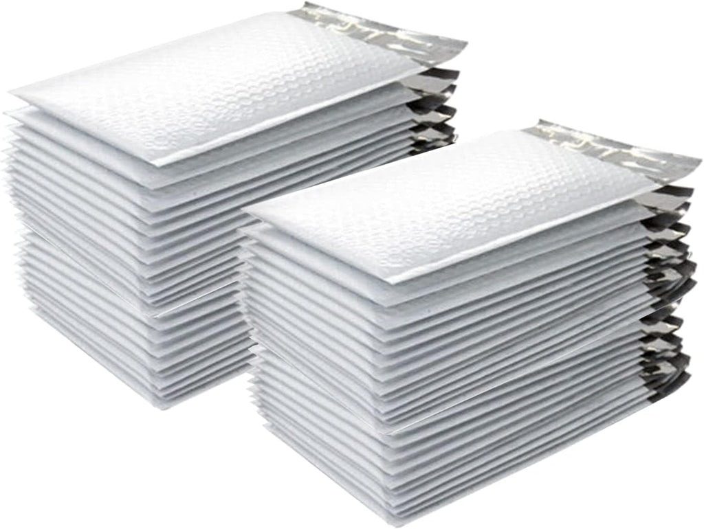 White Poly Bubble Mailers Size 12.5" x 19" #6 Shipping Mailing Bubble Padded Envelopes, Mailing Bags, Inside Space