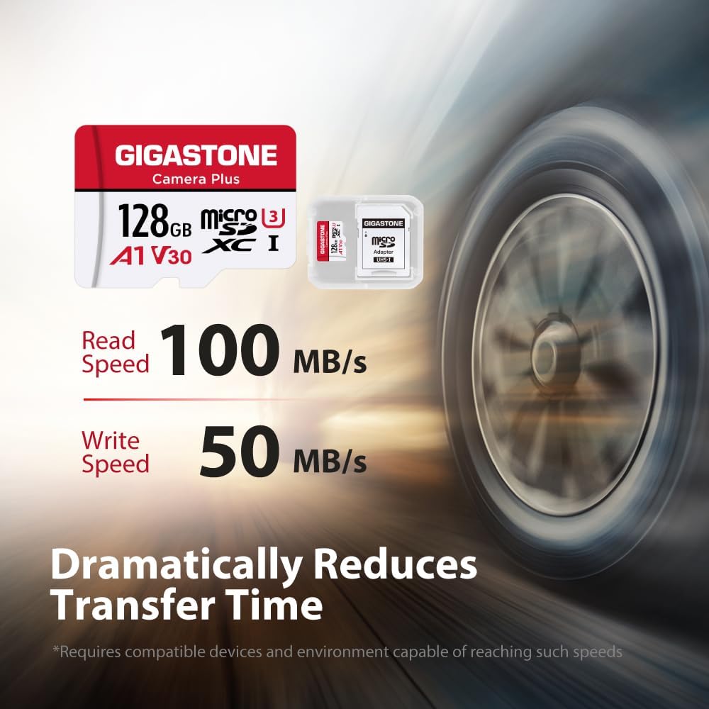 128GB Camera Plus Series Memory Card, Read Speed up to 100MB/s. Ideal for Full HD Video Gopro Drone Android Camera