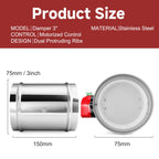 Aulmscn 3" Motorized Duct Damper, Stainless Steel Backdraft for HVAC,AC24V