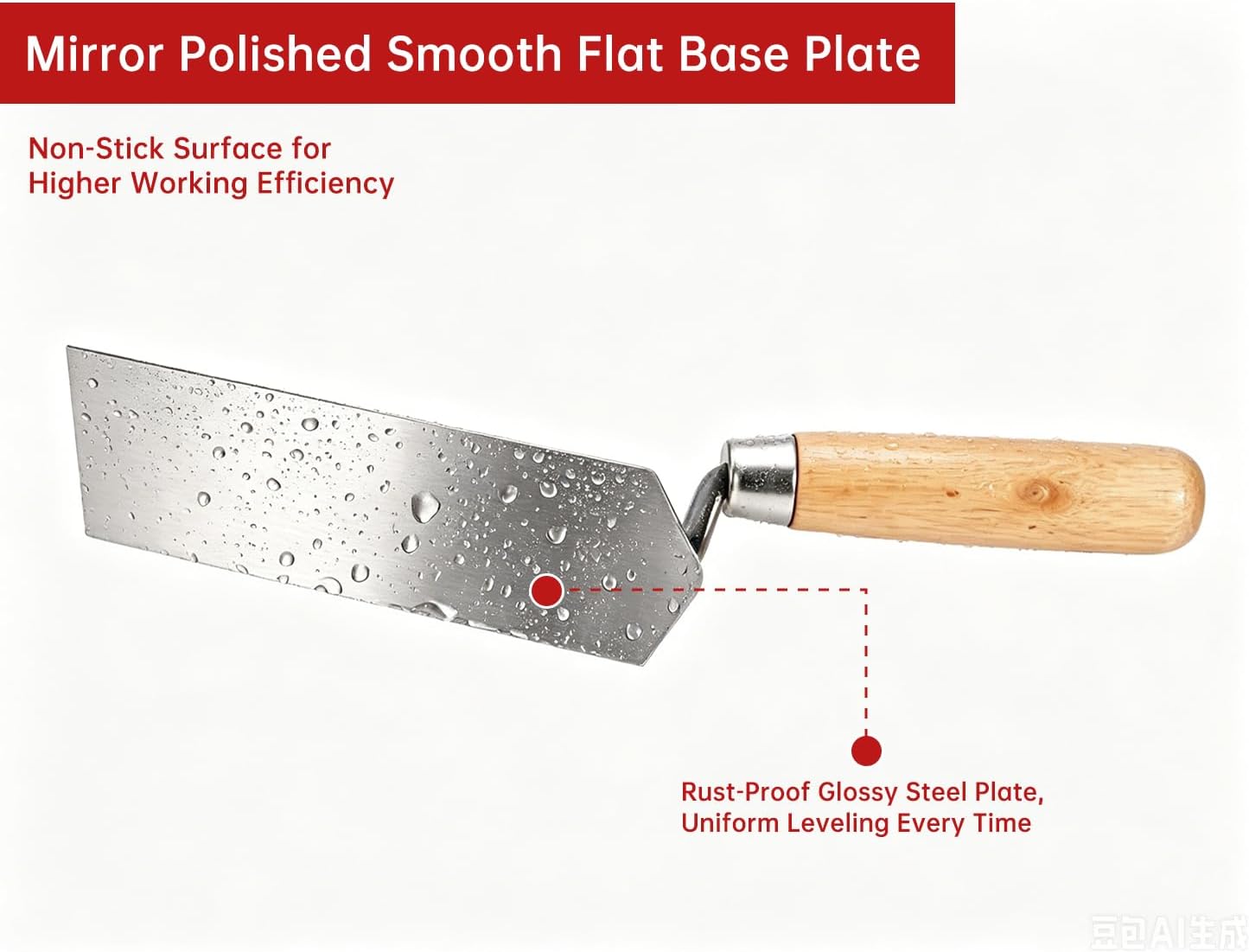 2-Piece Masonry Margin Trowel Set – 5" x 2" & 6" x 2" Carbon Steel Blades, Wood Handles, Concrete Trowel for Masonry