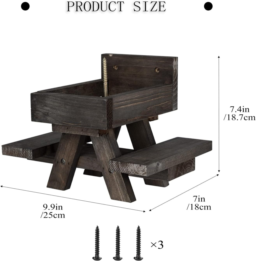 Squirrel Feeder for Outside Yard Games Funny Peanuts in Shell for Picnic Table House Garden Decor Chipmunk Bench Corn