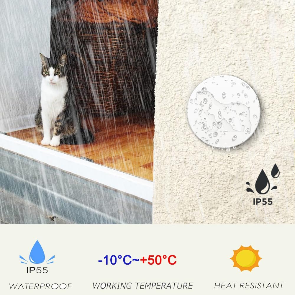 Dog Door Bell for Potty Training, WiFi Doggie Door Bell,Smart Wireless Doggy Doorbell with Phone App,Waterproof Touch