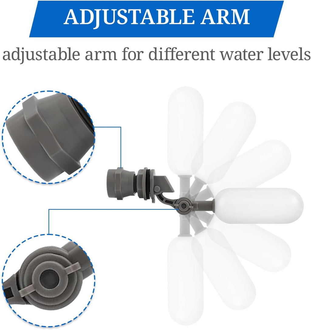 MMonDod 2 Pack 1/2 Inch NPT Mini Float Ball Valve Kit for Auto Water Tank