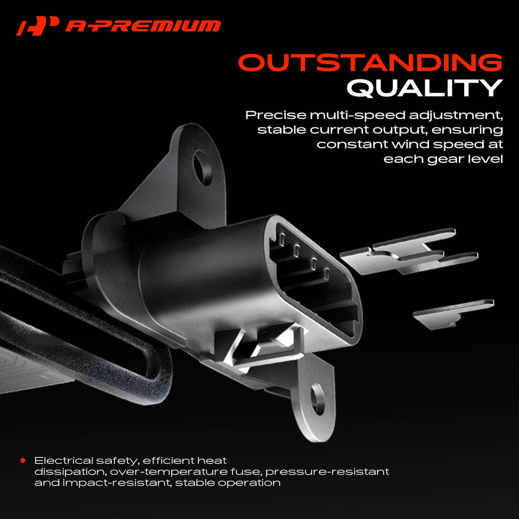 A-Premium Front HVAC Blower Motor Resistor with 4 Pins Connector