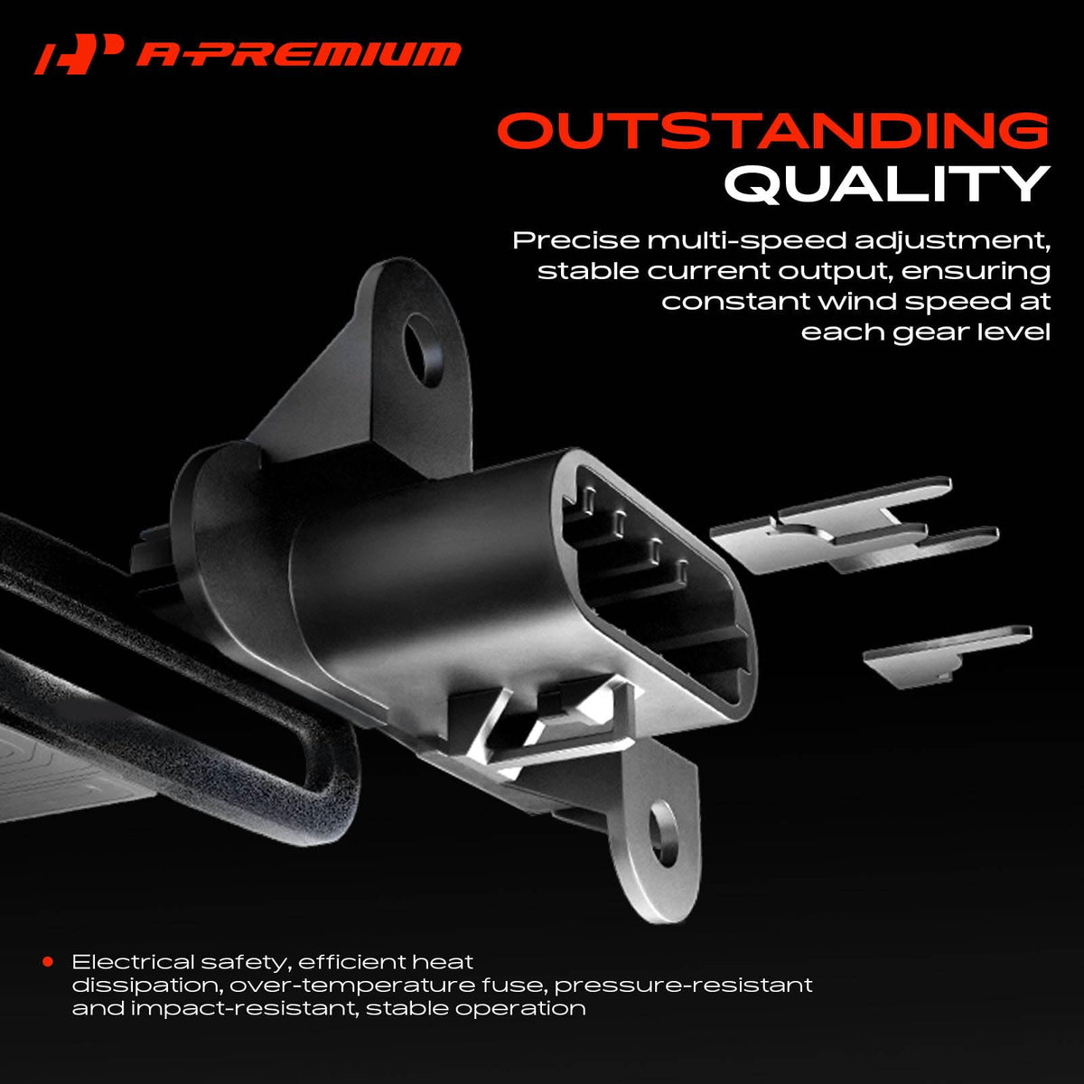 A-Premium Front HVAC Blower Motor Resistor with 4 Pins Connector