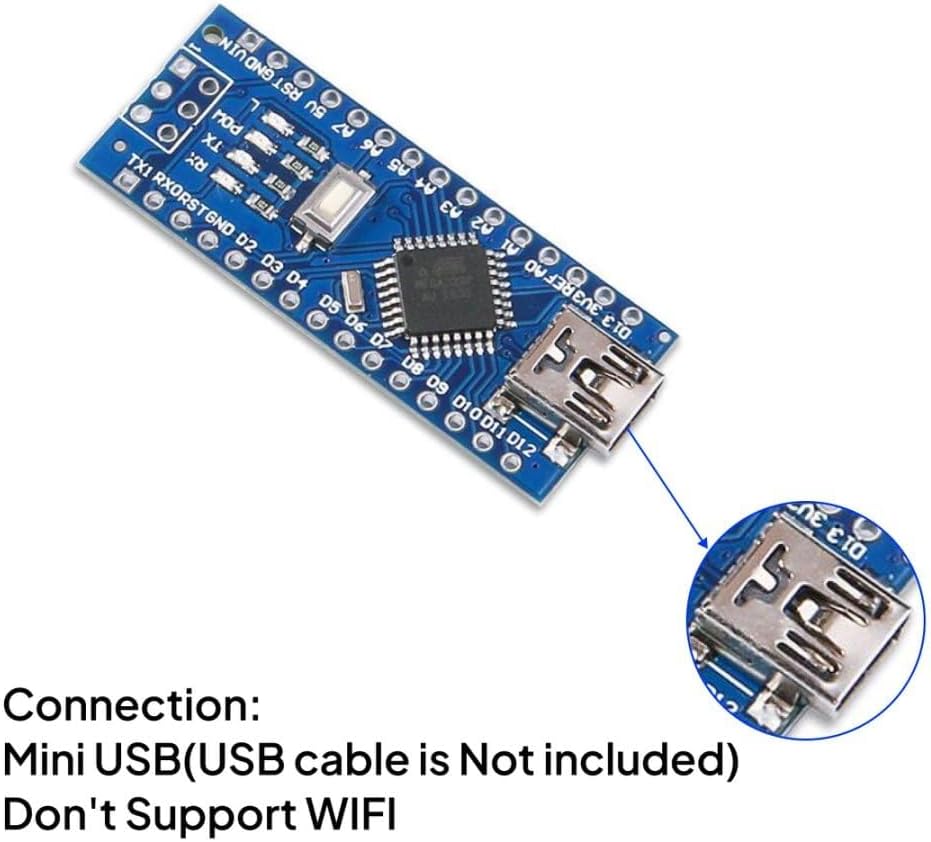 ELEGOO Nano Boards V3.0, ATmega328P CH340, 3-Pack, Compatible with Arduino
