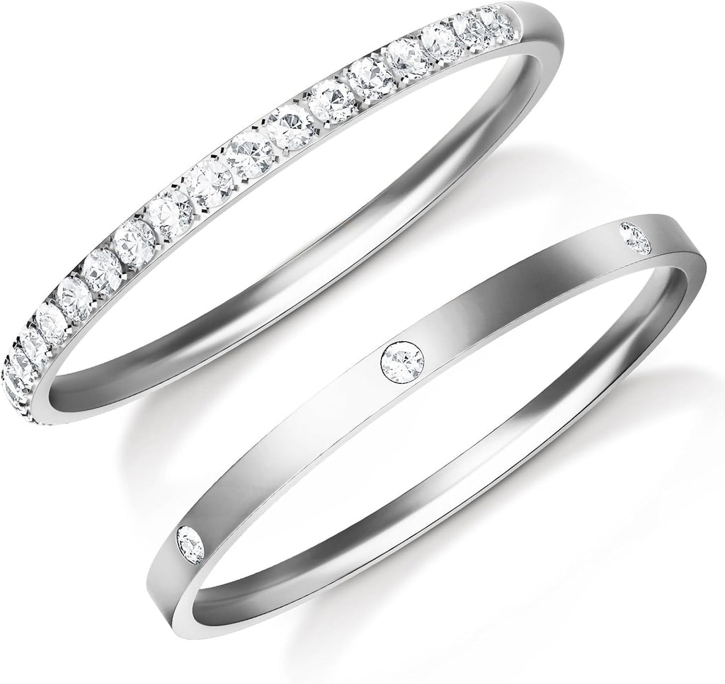 ZOOROO 2-Pack Stackable Bands for Oura Ring 5/Oura Ring 4/Oura Ring 3 Stack