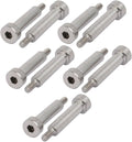 uxcell 10pcs 304 Stainless Steel Hex Socket Shoulder Bolt 5mm Shoulder Dia 20mm Shoulder Length M3 Thread
