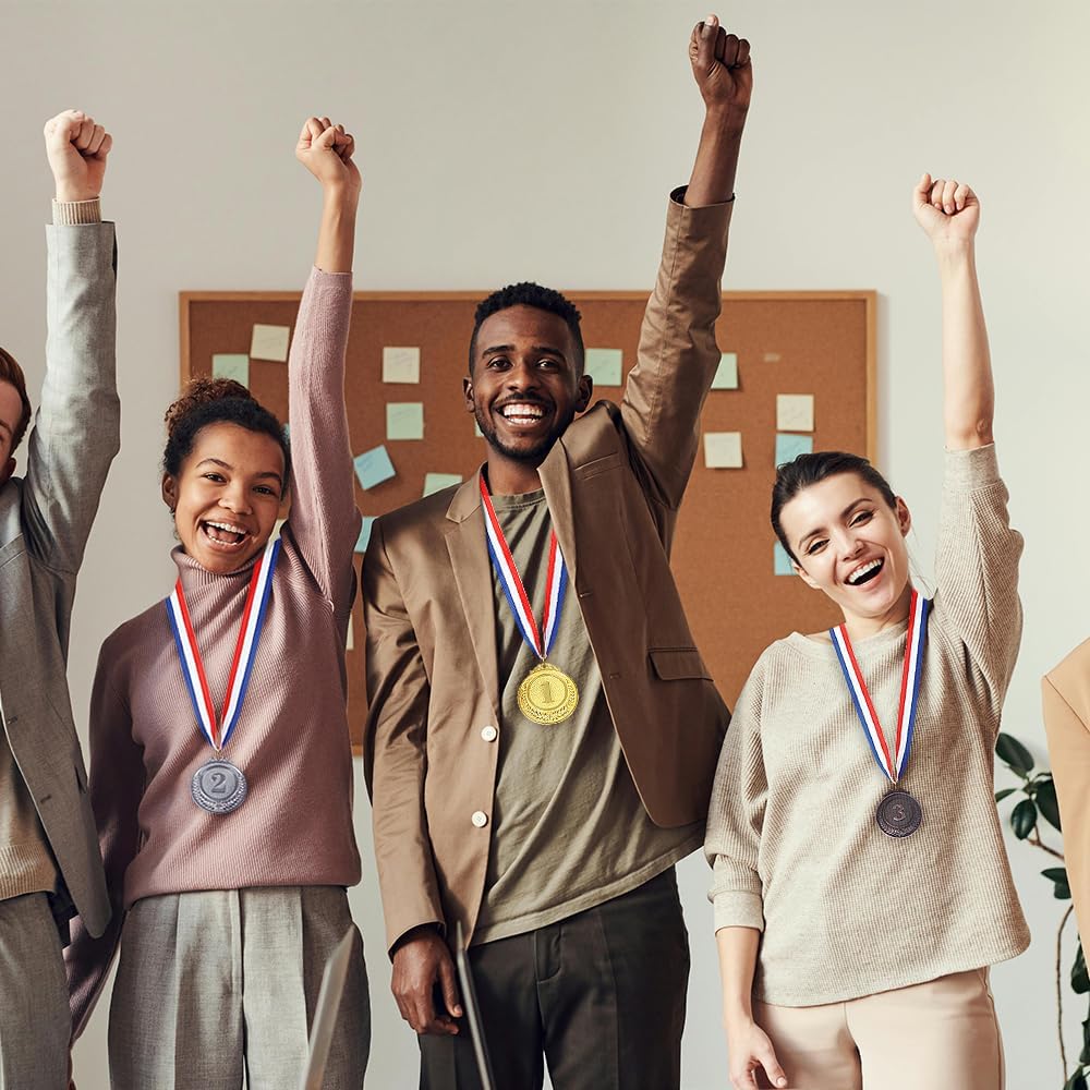 Gold Silver Bronze Award Medals-Winner Medals Gold Silver Bronze Prizes for Competitions, Party, 2 Inches