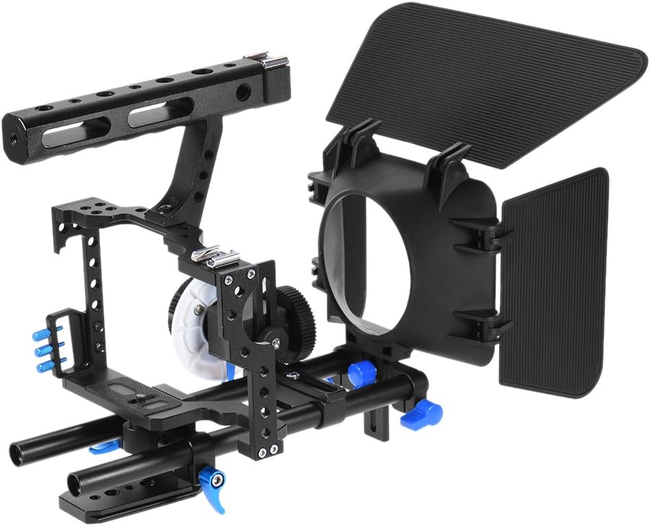 Camera Cage Kit C500 Aluminum Alloy Camera Camcorder Video Cage Rig Kit Film Making System with 15mm Rod Matte Box