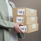 6 up 3-1/3“ x 4” Sticker Labels Shipping Address Labels for Laser & Inkjet Printers, 100 Sheets, Total 600 Labels