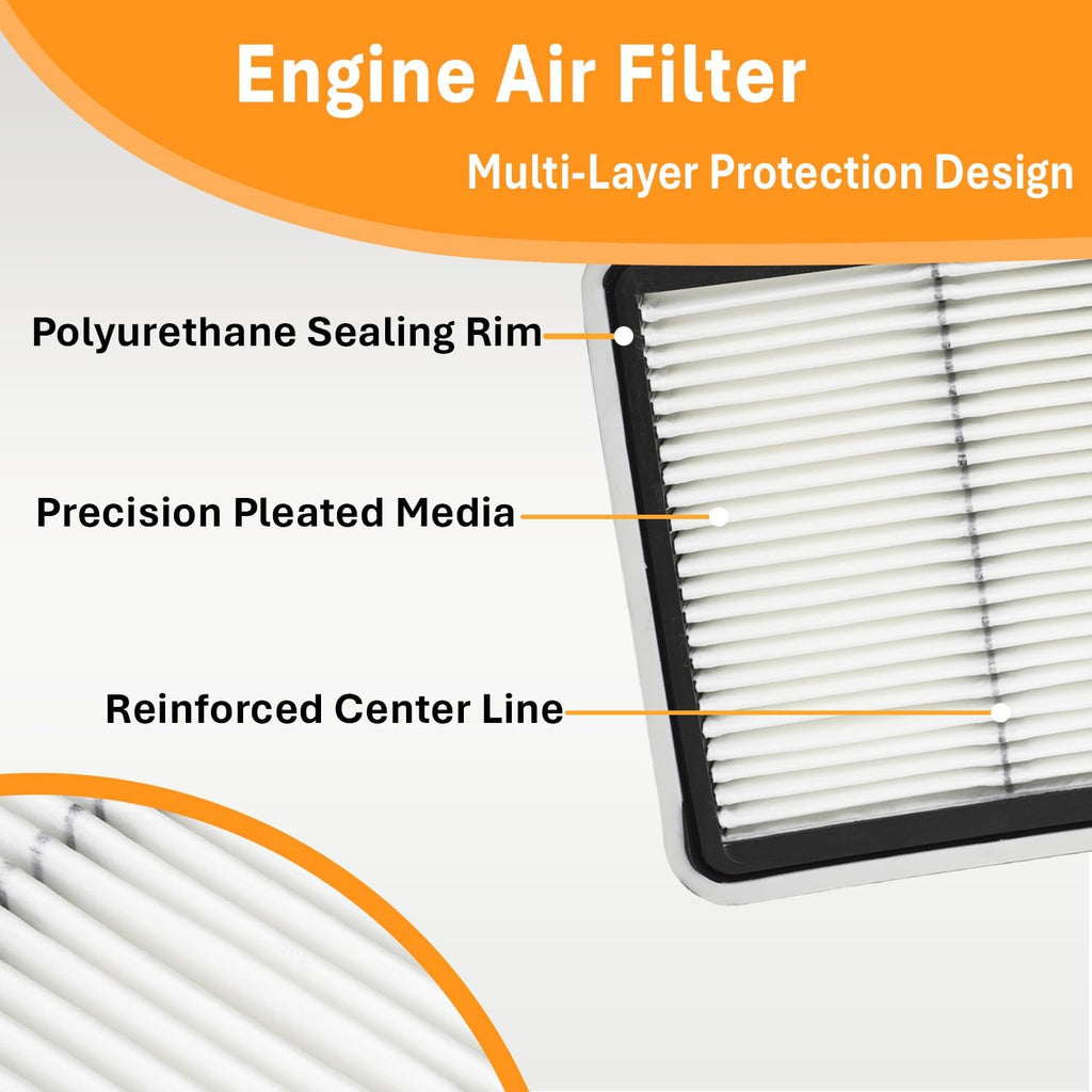 Engine Air Filter&Cabin Air Filter Combo Fits Subaru Forester 2009-2018,Crosstrek/XV Crosstrek 2013-2017,Impreza
