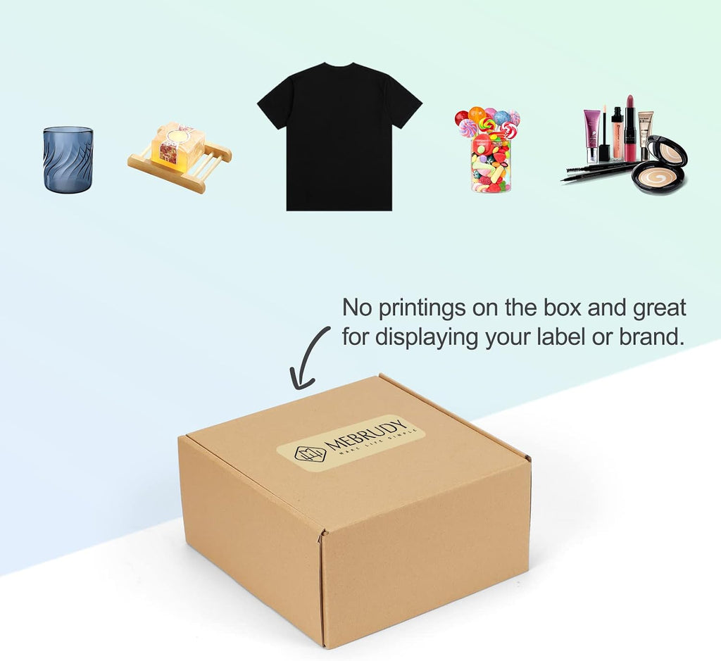 8x8x4 Inches Shipping Boxes Pack of 25, Small Corrugated Cardboard Box for Mailing Packing Literature Mailer
