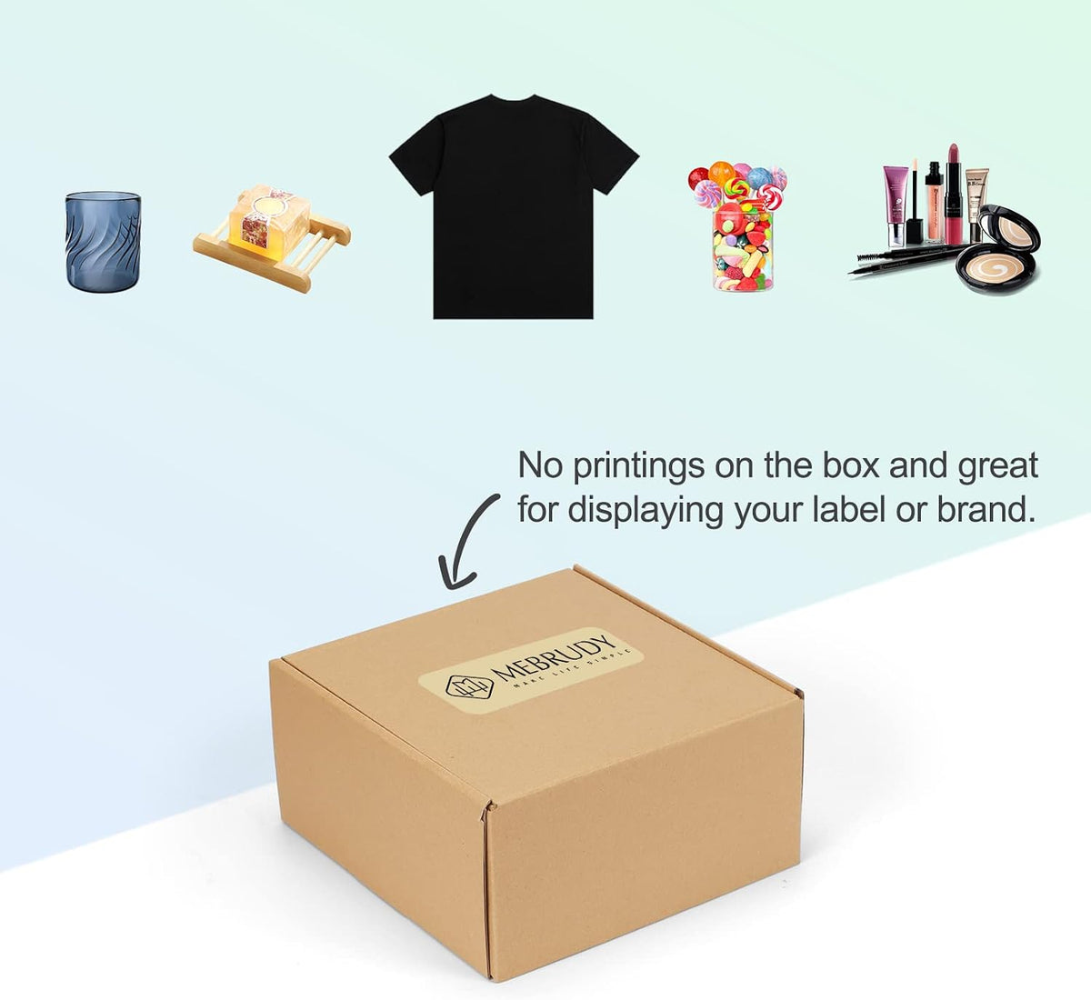8x8x4 Inches Shipping Boxes Pack of 25, Small Corrugated Cardboard Box for Mailing Packing Literature Mailer