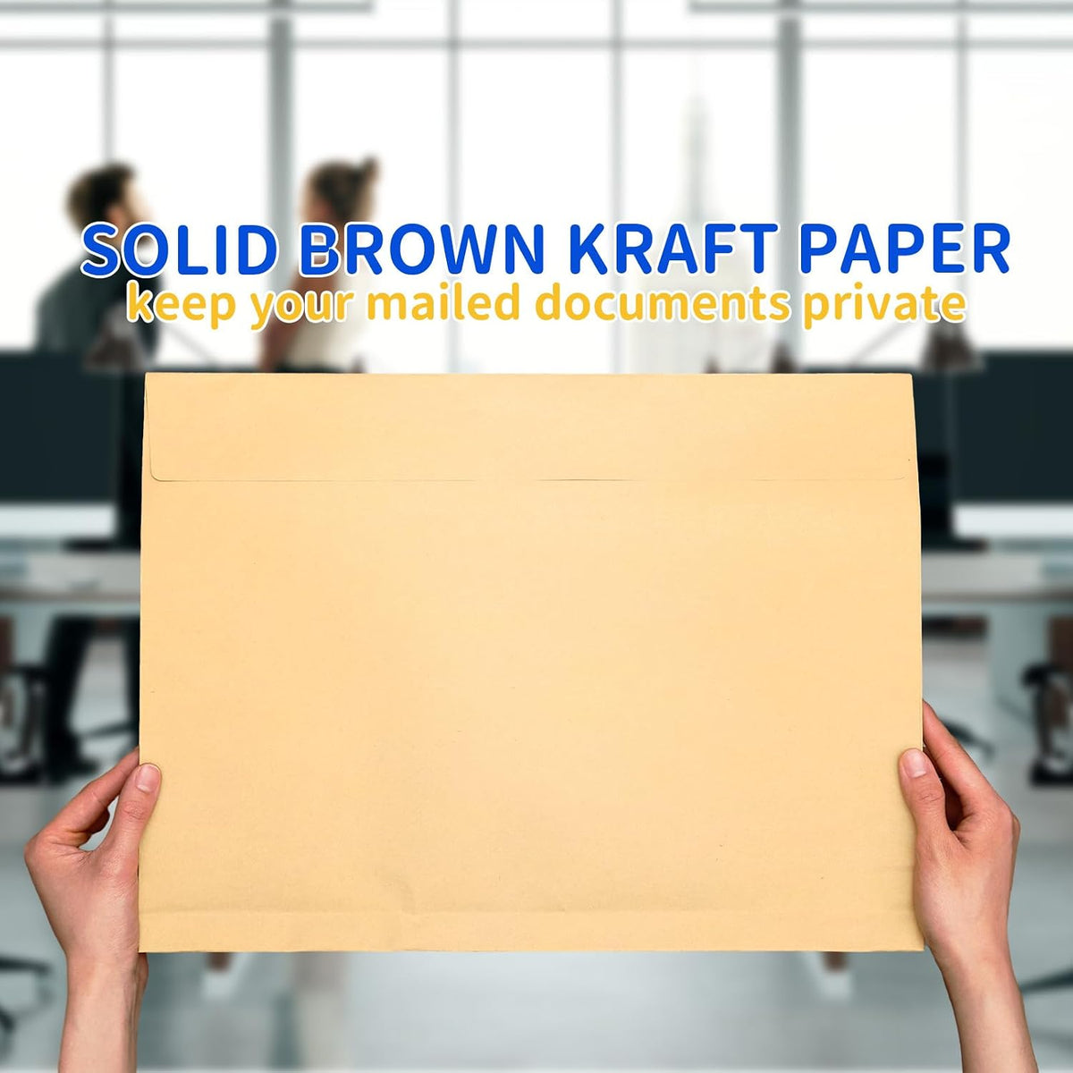 20 Pcs 9 x 12 x 1.6 Inch Large Expandable Catalog Envelopes Manilla Kraft Peel and Seal Envelopes Light Large Mailing