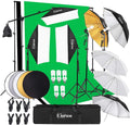 Photography Lighting Kit, 6.5x10feet/2x3m Backdrops Stand Support System, 5 in 1 reflectors, 1600w 5500k Umbrellas
