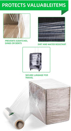 Shrink Wrap Rolls, Stretch Wrap 18in x 1500ft 4 Pack, Heavy Duty Pallet Wrap