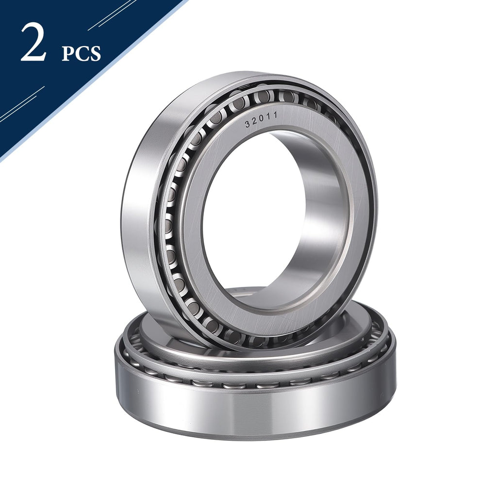 HIPicco 2 Pack 32011 Tapered Roller Bearing Cone and Cup Set