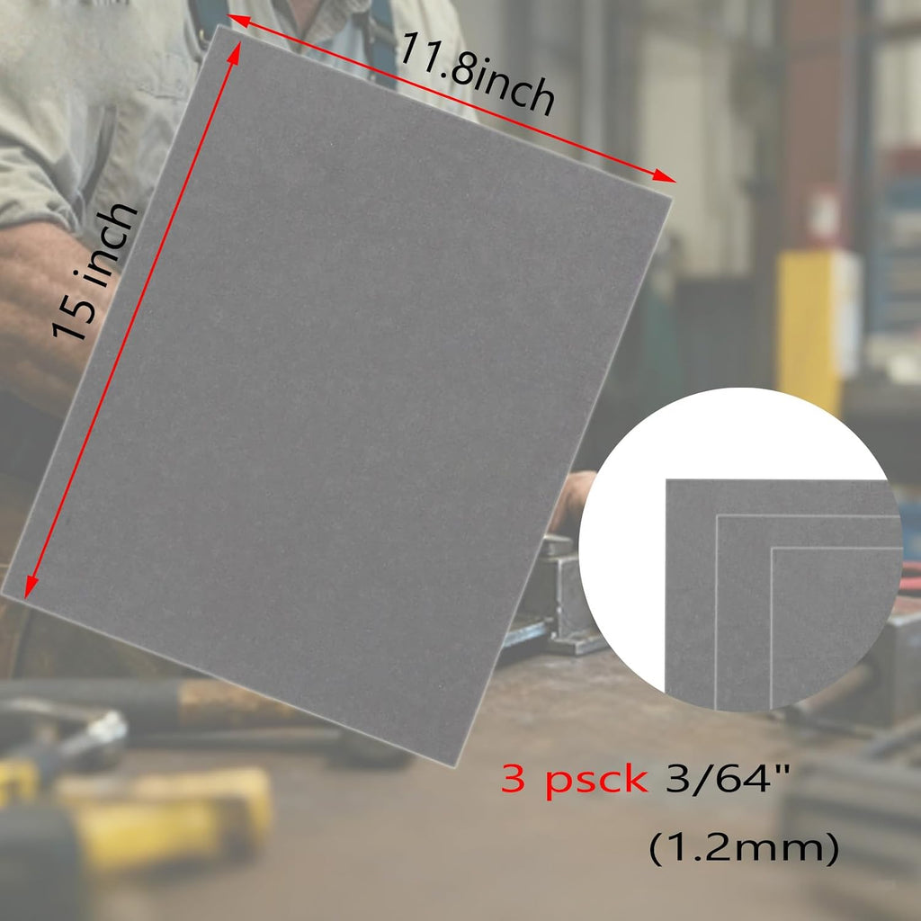1.2mm 15"x11.8"Non Asbestos Gaskets Materials Sheet Set 3 Pack