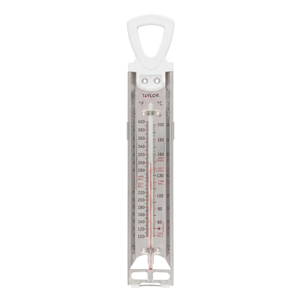 Stainless Steel Candy and Deep Fry Thermometer, 12-Inch Analog Paddle with Pan Clip, Ideal for Frying, Sugar