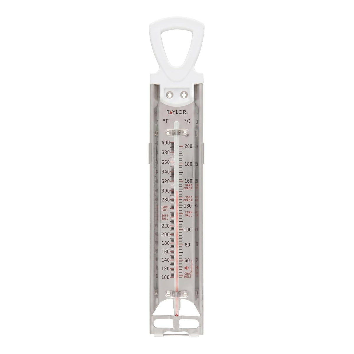 Stainless Steel Candy and Deep Fry Thermometer, 12-Inch Analog Paddle with Pan Clip, Ideal for Frying, Sugar