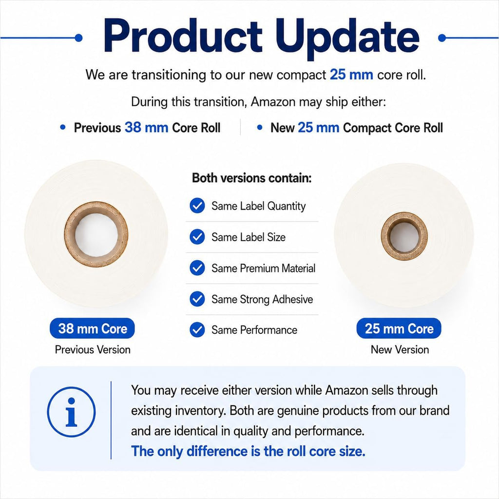 Blank Waterproof Label Stickers, Small White Write-On Polypropylene Labels with Strong Permanent Adhesive, 25.4mm x