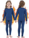Girls Thermal Underwear Set Ultra Soft Long Underwear for Kids Fleece Lined Winter Warm Base Layer Kids Long Johns Set