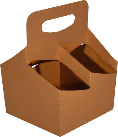 SCT 2790 4-Cup Drink Carrier, Disposable Cup Carrier, Large Drink Holder with Handle, Extra Support, Recyclable and