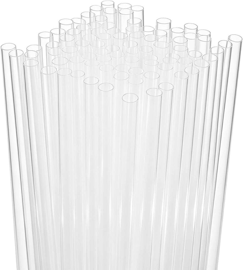 300 PCS Clear Plastic Drinking Straws, 7.75 Inch, Disposable, BPA-Free