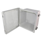 10x8x6 Fiberglass NEMA 4X Enclosure with Quick Release Latches