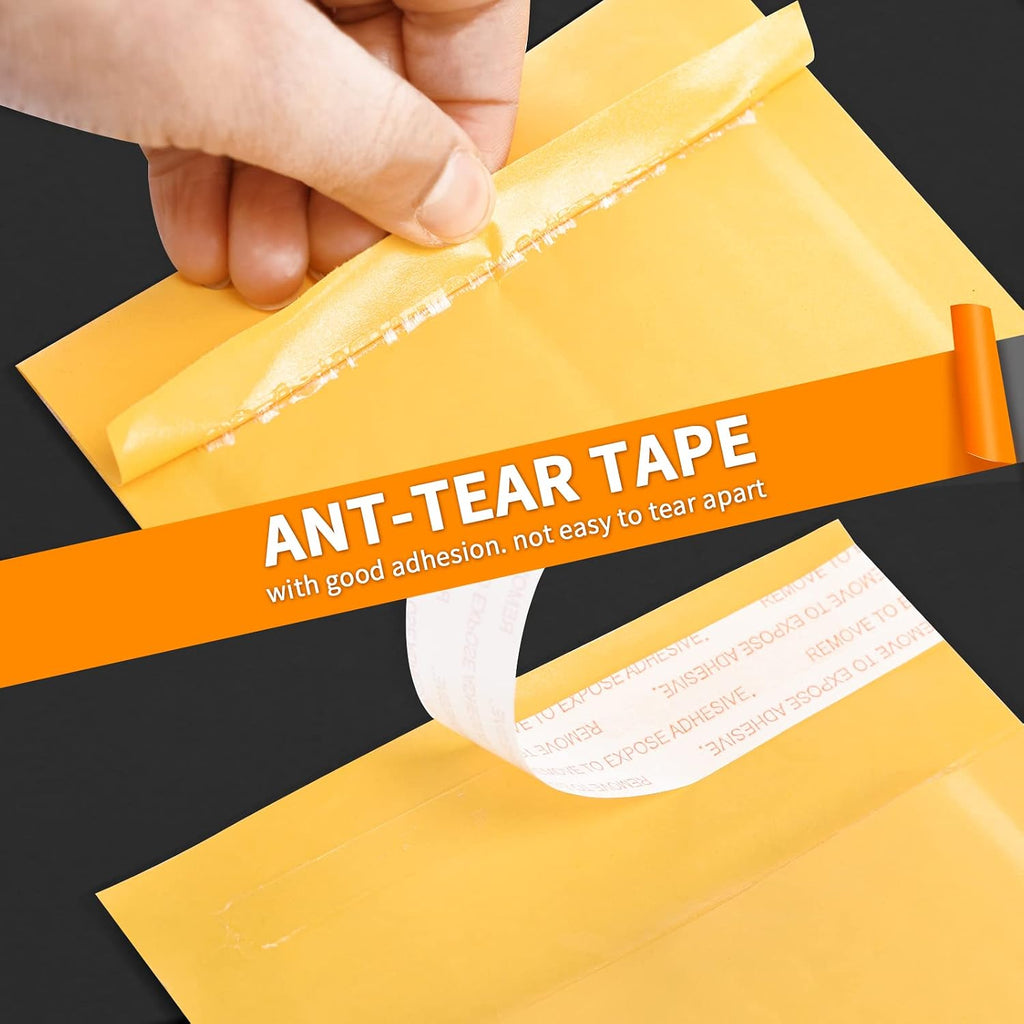 Kraft bubble mailers 4x7 Inch 100 Pack,Self-Sealing Paper Envelopes for Packaging,Strong Adhesion Envelope Mailers